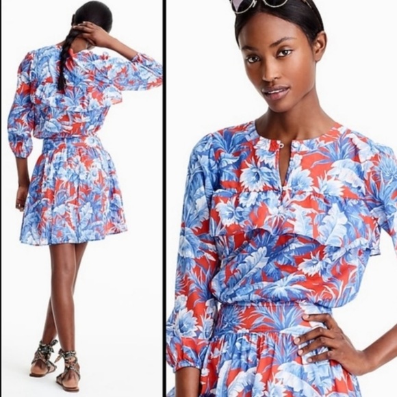 J. Crew Tops - J. Crew Ratti Rio Ruffle Blouse Top size M medium